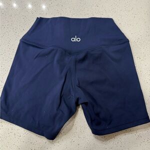 ALO Yoga Women's Dark Blue Bike Shorts